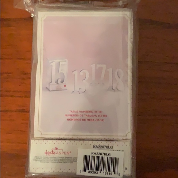 Kate Aspen Table Numbers - Picture 3 of 3